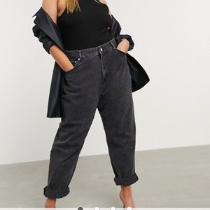 ASOS DESIGN Curve high rise 'slouchy' mom jeans